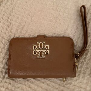 Tory Burch Brown Leather Wristlet